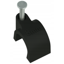 BERGE Háčiky na káblové girlandy s 8 mm klincami, 100 kusov, čierne