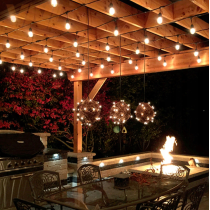 BERGE ZÁHRADNÁ SVETELNÁ REŤAZ 10m 10xE27 Sada s LED žiarovkami IP44