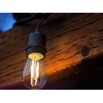 BERGE ZÁHRADNÁ SVETELNÁ REŤAZ 10m 10xE27 Sada s LED žiarovkami IP44