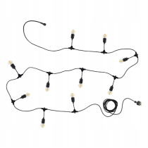 BERGE ZÁHRADNÁ SVETELNÁ REŤAZ 10m 10xE27 Sada s LED žiarovkami IP44