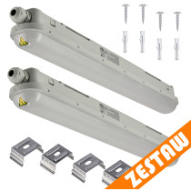 BERGE SADA 2 ks hermetických svietidiel PILA 60cm 18W 4000K 2000lm IP65