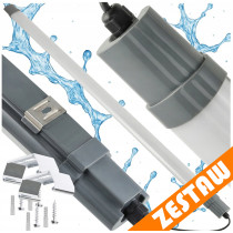 BERGE SADA 2 LED svietidiel 120cm 36W 3000lm Hermetické svietidlo IP65 do garáže, dielne