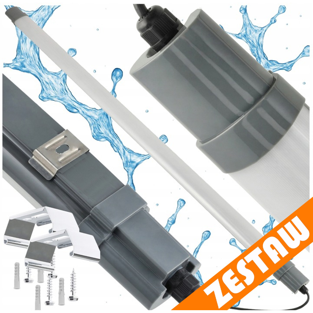 BERGE SADA 2 LED svietidiel 120cm 36W 3000lm Hermetické svietidlo IP65 do garáže, dielne