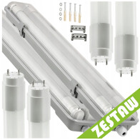 BERGE SADA 2x Hermetické svietidlo 120cm lampa + CW LED žiarivky