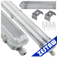 BERGE SADA 2x LED hermetických svietidiel Philips 2x128cm pre garáž a dielňu pre trubice