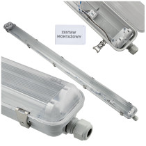 BERGE SADA 2x LED hermetických svietidiel Philips 2x128cm pre garáž a dielňu pre trubice