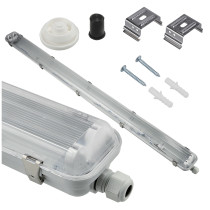 BERGE SADA 2x LED hermetických svietidiel Philips 2x128cm pre garáž a dielňu pre trubice