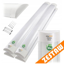 BERGE Sada 4 LED lámp do garáže a dielne 18W 60cm 4500K denné svetlo 230V