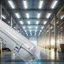 BERGE SADA 4 LED garážových lámp, 120 cm prémiové hermetické svietidlo + LED trubica