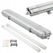 BERGE SADA 4x hermetické svietidlo 120 cm lampa + CW LED žiarivky