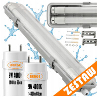 BERGE SADA Hermetická LED lampa 60cm 18W 2880lm 4000K + 2x Žiarivka do garáže