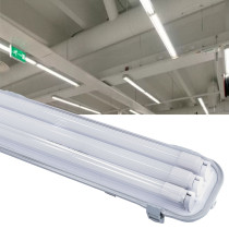 BERGE SADA Hermetické LED svietidlo 120cm 3xG13 s reflektorom + 18W LED trubice