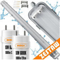 BERGE SADA Hermetické svietidlo s reflektorom 120cm 36W 3600lm 6000K + 2x LED žiarivky