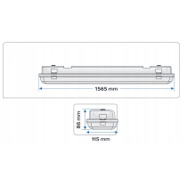 BERGE Hermetické svietidlo 150cm + 2x LED trubice 18W CW VOLT 3600lm