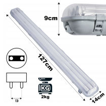 BERGE SADA Hermetická LED lampa 120cm 54W 5400lm 6000K + 3x Prémiové LED trubice