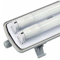 BERGE Sada LED svietidiel, hermetické svietidlo, 60 cm, 18 W, 1900 lm, 6500 K, do garáže, s plechom