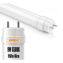 BERGE Sada LED svietidiel, hermetické svietidlo, 60 cm, 18 W, 1900 lm, 6500 K, do garáže, s plechom