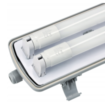 BERGE Sada LED svietidiel, hermetické svietidlo, 60 cm, 18 W, 2880 lm, 4000 K, do garáže, s plechom