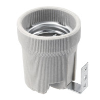 BERGE Keramická objímka E27 Porcelánová objímka s bočným držiakom pre stavebníctvo