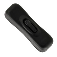 BERGE Kolískový spínač s aretáciou, priechodný otvor, 2A 250V, čierny