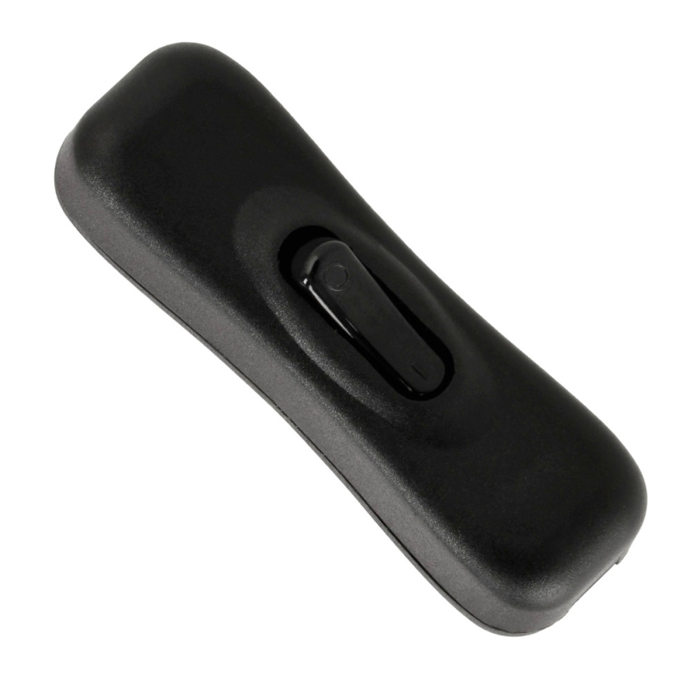 BERGE Kolískový spínač s aretáciou, priechodný otvor, 2A 250V, čierny