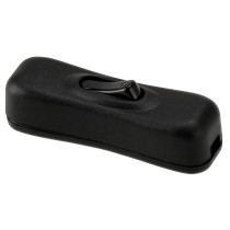 BERGE Kolískový spínač s aretáciou, priechodný otvor, 2A 250V, čierny