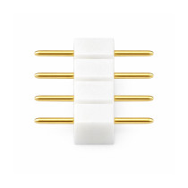 BERGE Vidlicový konektor pre RGB LED pásiky, 4-pinový rebríkový konektor, biely