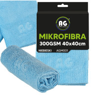 BERGE Mikrovláknová utierka 40x40 na sušenie a leštenie, hrubá 300g/m2, modrá
