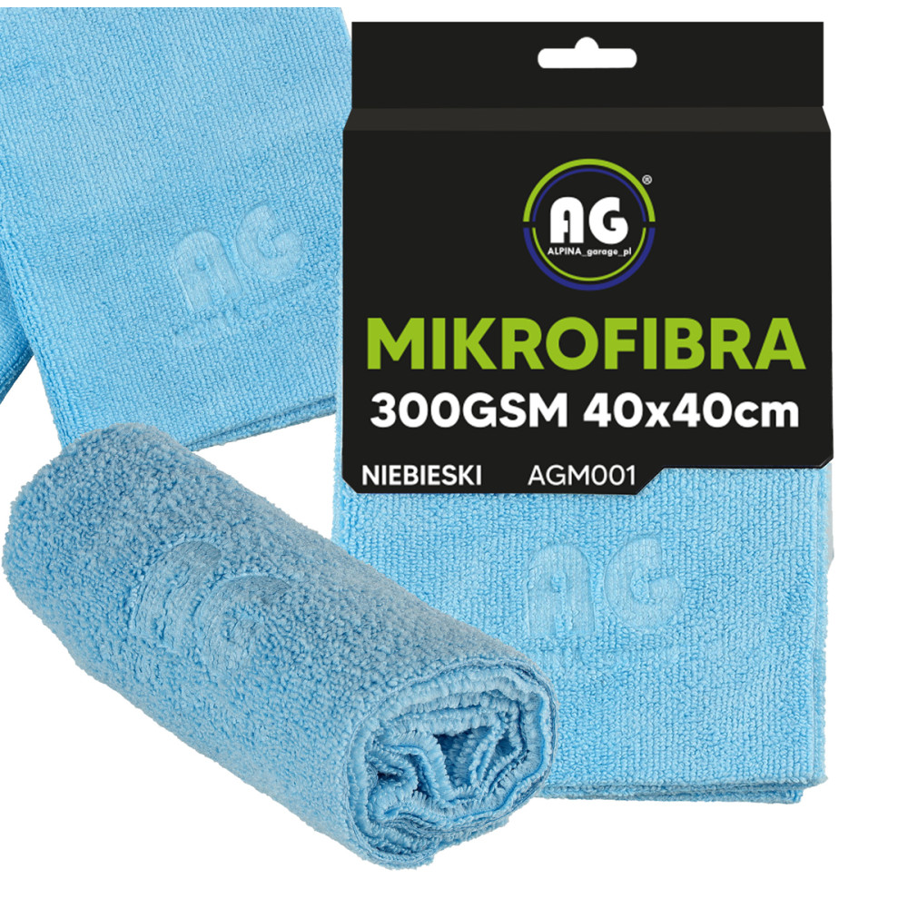 BERGE Mikrovláknová utierka 40x40 na sušenie a leštenie, hrubá 300g/m2, modrá