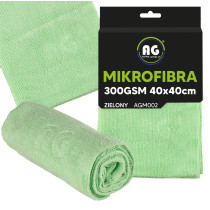 BERGE Mikrovláknová utierka 40x40 na sušenie a leštenie, hrubá 300g/m2, zelená
