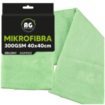 BERGE Mikrovláknová utierka 40x40 na sušenie a leštenie, hrubá 300g/m2, zelená