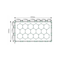 BERGE LED žiarovka HEXAGON 5W 300mm 6500K, konektor pre stropné osvetlenie