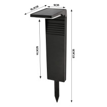 BERGE Solárna LED záhradná lampa na záhradný stĺpik so senzorom súmraku