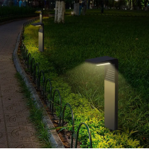 BERGE Solárna LED záhradná lampa na záhradný stĺpik so senzorom súmraku