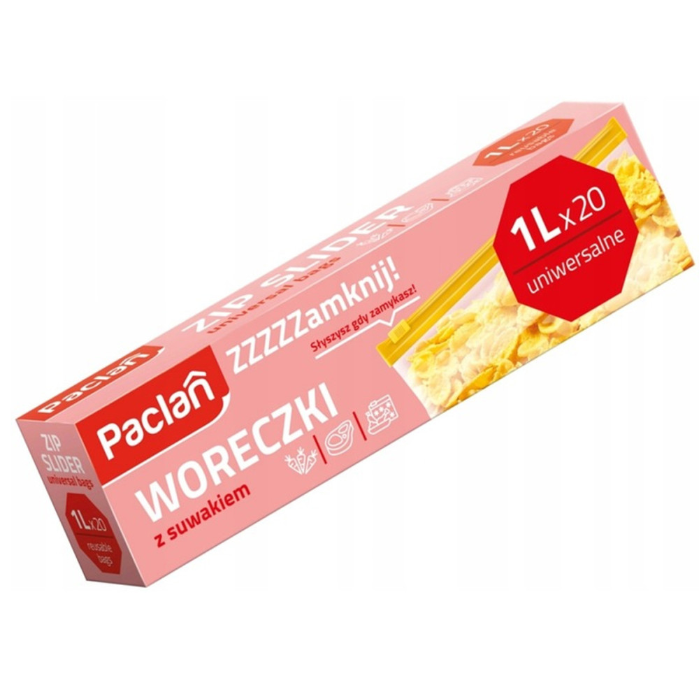 BERGE Vrecká so zipsom 1l 20 ks praktické a nepriepustné