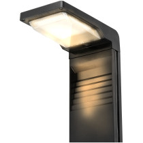 BERGE Solárna LED záhradná lampa na záhradný stĺpik so senzorom súmraku