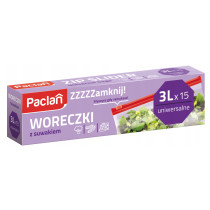 BERGE Zipsové vrecká so zipsom 3l 15 ks na zeleninu a ovocie