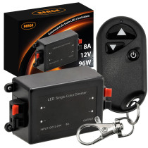BERGE Stmívač LED ovladače pro pásky 12V 24V MONO regulátor s dálkovým ovládáním 8A 96W