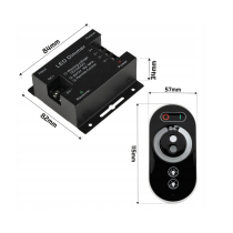 BERGE LED stmívač s dálkovým ovládáním pro pásky 18A 216W 12V 24V dotykový mono