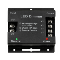 BERGE LED stmívač s dálkovým ovládáním pro pásky 18A 216W 12V 24V dotykový mono