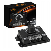 BERGE Stmívač LED pásků 12–24V DC Manuální 30A