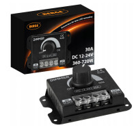 BERGE Stmívač LED pásků 12–24V DC Manuální 30A