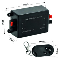 BERGE Stmívač LED ovladače pro pásky 12V 24V MONO regulátor s dálkovým ovládáním 8A 96W