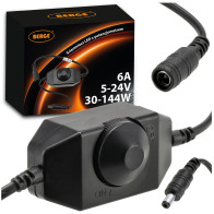 BERGE Stmívač LED pásků 12V/24V s nastavitelným potenciometrem 6A