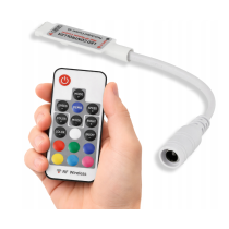 BERGE Dálkové ovládání pro RGB LED pásky 6A 72W 5-24V 12V Více funkcí Rádiové