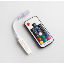 BERGE Dálkové ovládání pro RGB LED pásky 6A 72W 5-24V 12V Více funkcí Rádiové