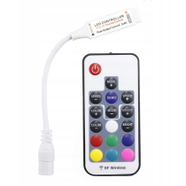 BERGE Dálkové ovládání pro RGB LED pásky 6A 72W 5-24V 12V Více funkcí Rádiové