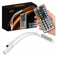 BERGE Dálkové ovládání pro RGB LED pásky 6A 72W IR44 Infračervený ovladač 5-24V