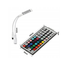 BERGE Dálkové ovládání pro RGB LED pásky 6A 72W IR44 Infračervený ovladač 5-24V