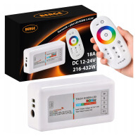 BERGE Ovladač LED RGB RGBW dálkové ovládání rádiový ovladač pro LED pásky 18A dotykový RF